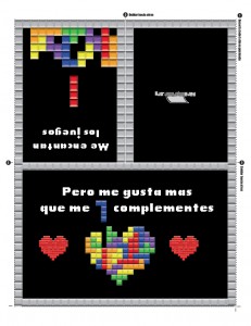 Tarjeta de amor en forma de videojuego para imprimir 