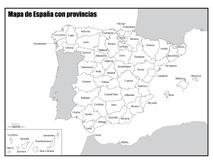 Mapa de España con nombres