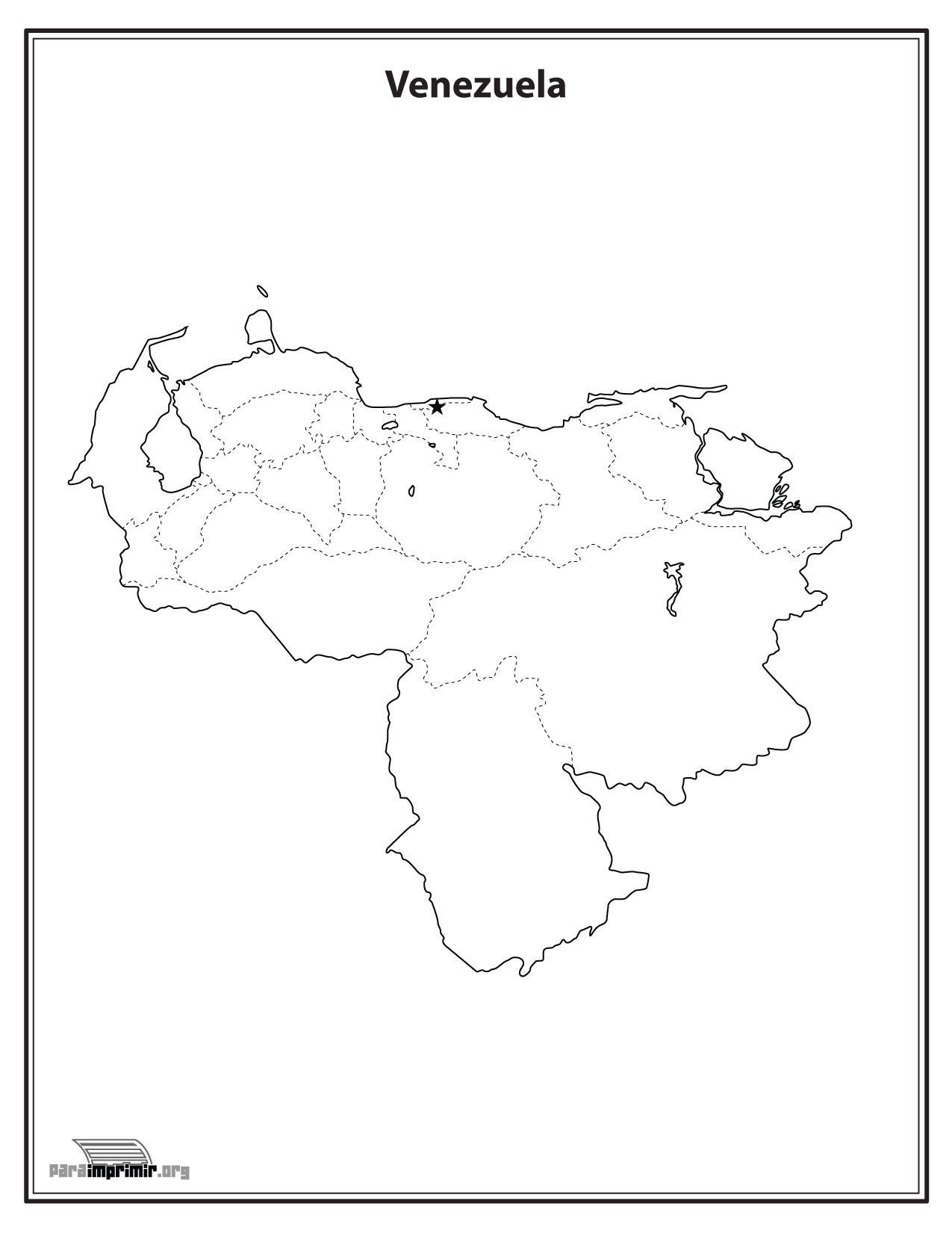 Mapa De Venezuela Sin Nombres Para Imprimir En Pdf 2022