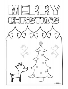 Dibujo de navidad para imprimir en ingles