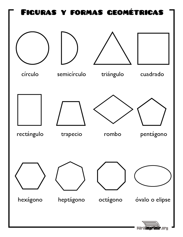 Formas Y Figuras Geometricas Para Imprimir